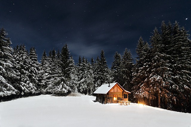 chatka v zimě